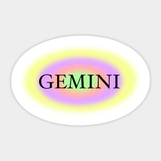 Glowing Aura Gemini Zodiac Sign Sticker